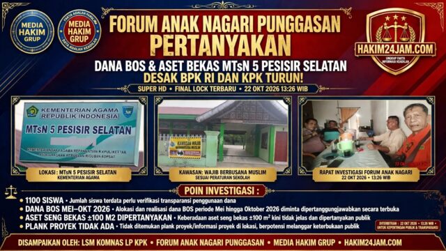 BREAKING NEWS: Warga Forum Anak Nagari Punggasan Laporkan Dugaan Pengelolaan Dana BOS & Aset Rehab MTsN 5 Pesisir Selatan – Desak Audit Transparan